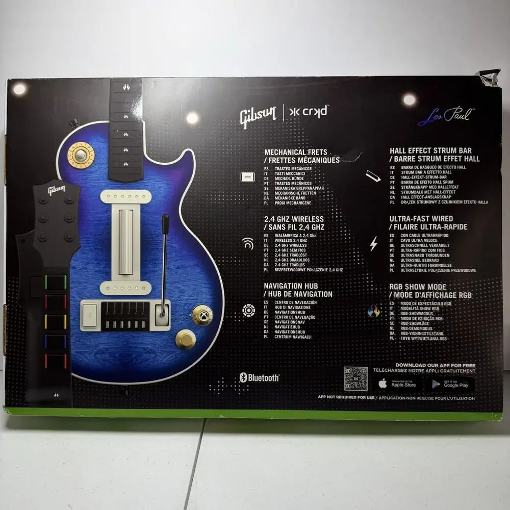 CRKD Gibson Les Paul Pro Guitar Blueberry Burst Controller Xbox X/S & PC- NIB